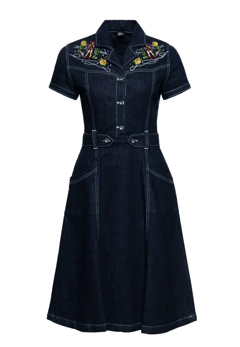 Robe swing en jean - Queen Kerosin