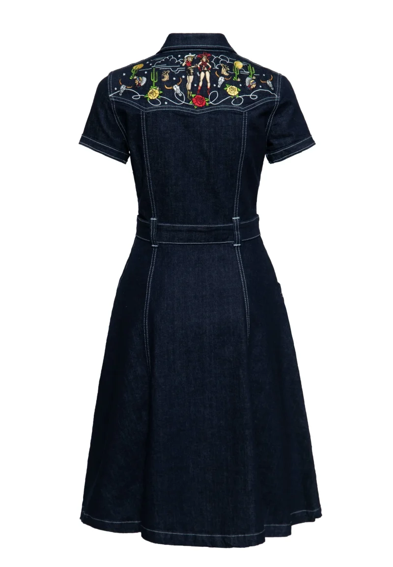 Robe swing en jean - Queen Kerosin