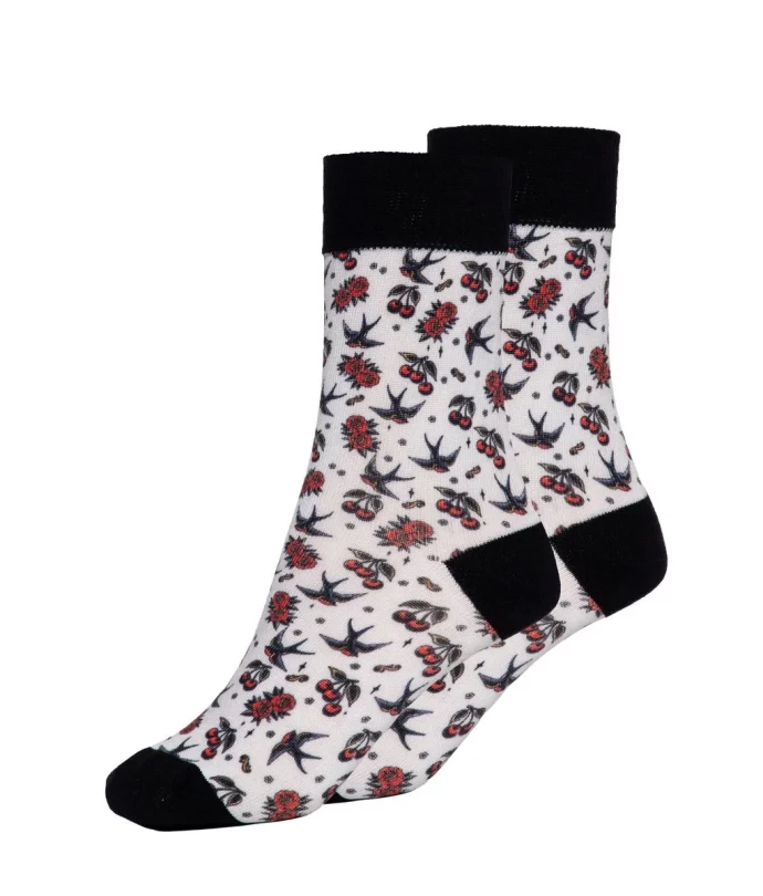 chaussettes cherries and roses 2