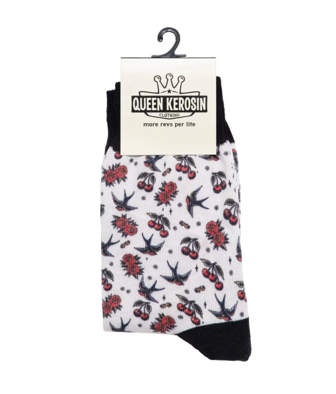 chaussettes cherries and roses 3