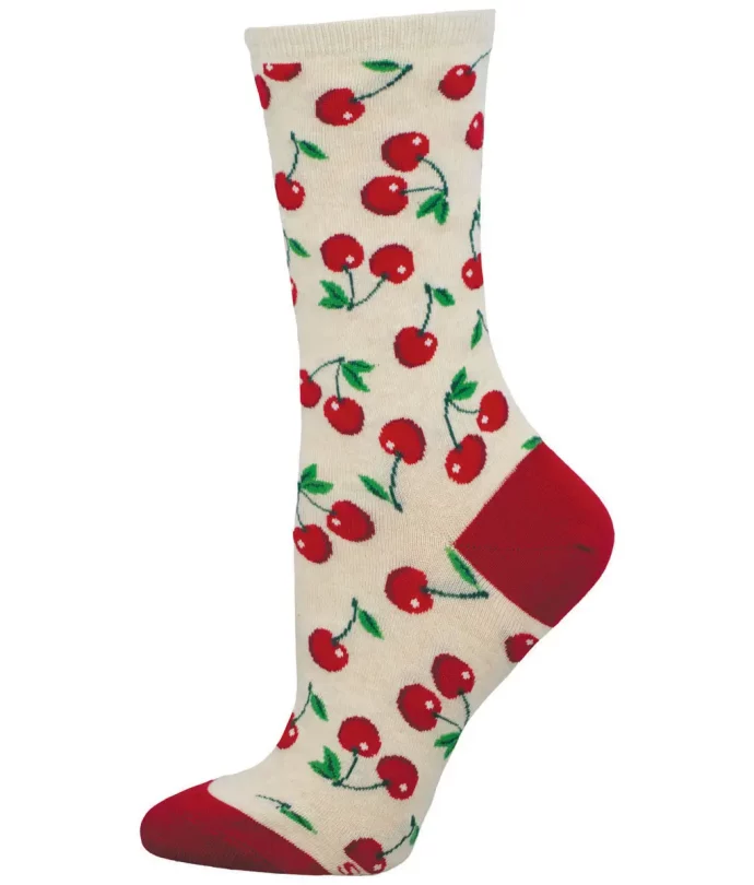 chaussettes cremes cerises 2