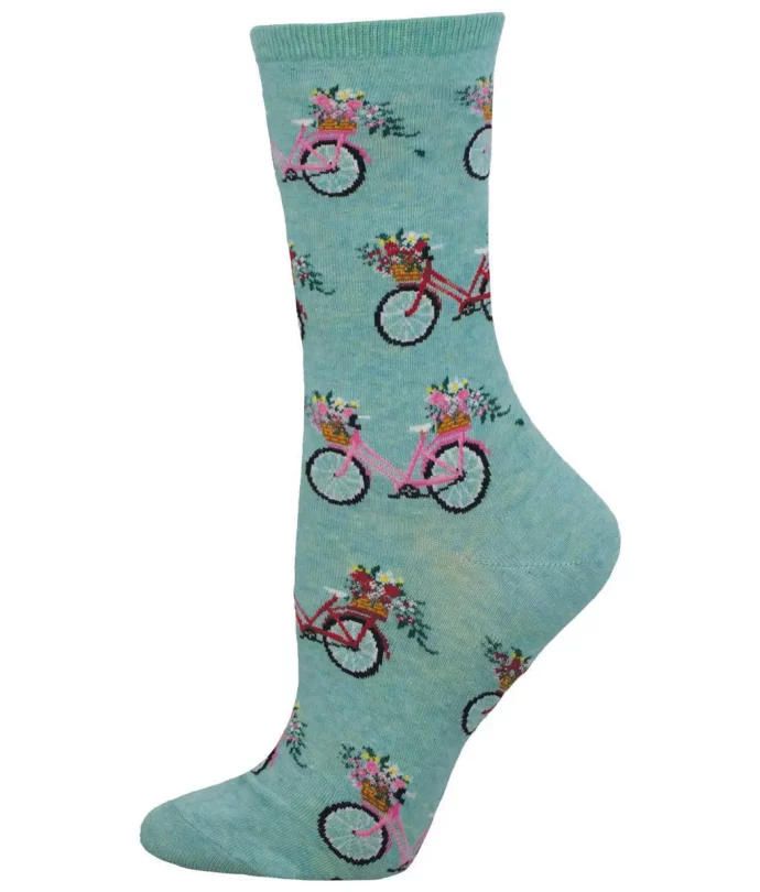 chaussettes velos fleuris 2
