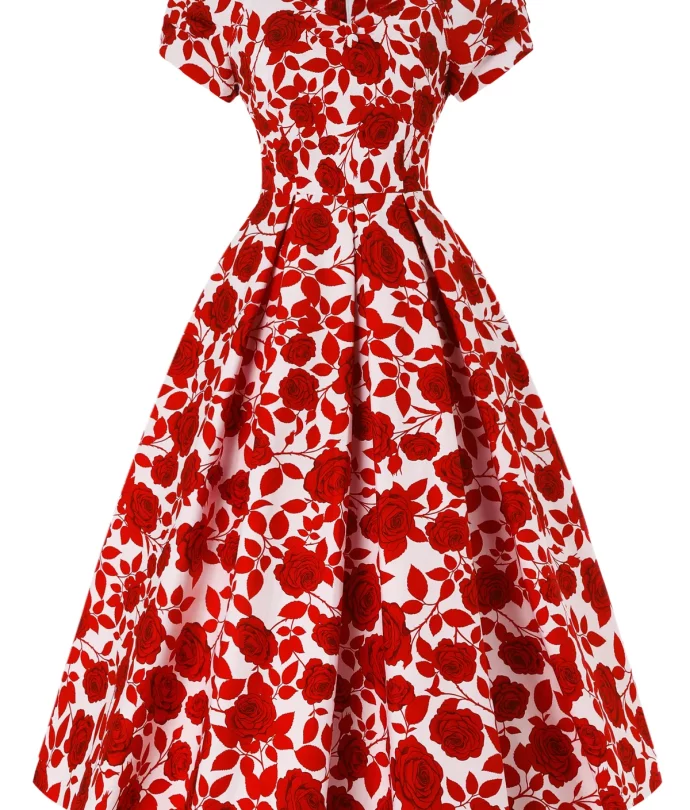 robe lily white red shadow rose 6